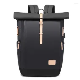 Backpack Roll Top Backpacks For Men Women 15.6 Inch Laptop Business Casual Sport Waterproof Travel Bag Teenager