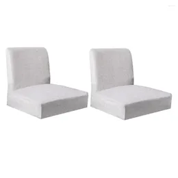 Chair Covers 2pcs Low Back Dining Seat Cover Bar Counter Stool Slipcovers Protector