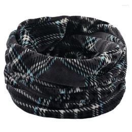 Bandanas Winter Ring Scarf For Men Warm Scarves Soft Fleece Double Layer Knitted Neck Warmer Ski Mask Cashmere Unisex