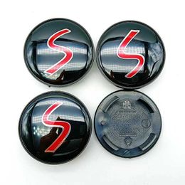 Car Stickers 4pcs 54mm ABS Mini Cooper S Wheel Centre Caps Emblem Rims Badge Hub Caps For Mini Cooper S R53 R56 F56 Refitting Accessories