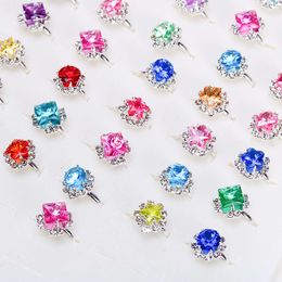 12 PCS Princess Cute Children s Kindergarten Prize Gift Toy Imitation Crystal Water Diamond Ring Prince Crytal