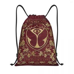 Shopping Bags Custom Tomorrowland Electronic Dance Festival Drawstring Men Women Lightweight Sports Gym Storage Backpack