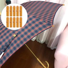 Umbrellas 10 Pcs Wooden Rain Umbrella Tail Beadss Replacement Bone Covers Parts Outdoor Charms Metal