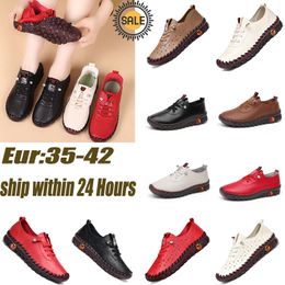 Hot sale Women's Leather Soft Tendon Flat Bottom Loafers Hand Sewing Driving Shoes Classic Walking Casual Slip on Loafers eur35-43