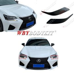 2016y Lexus GS retrofitted TOMS carbon Fibre headlights with eyebrow GS stickers for front and back lip wraps BODY KIT NAME Wet CARBON Mirror mask patch Set of 2 Grille