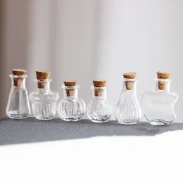 Bottles 30/50/100pcs 1:12 Dollhouse Miniature Glass Bottle Vase Cork Cover Storage Tiny Jar Vials Decor Toy For Doll House