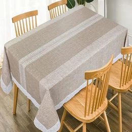 Table Cloth Japanese Waterproof Tablecloth Oilproof PVC Linen Style Cover Rectangular Square Top Items