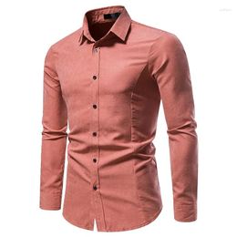 Men's Casual Shirts Autumn Long Sleeve Button Shirt Lapel Top Korean Fashion Street Wear Large Vintage Clothes