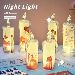 1pc, Valentine's Day Creative Holiday Gift, LED Candle Light, Birthday, Wedding, Party Atmosphere Decoration Light, Very Cute Beautiful (with Battery)