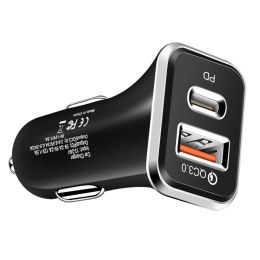 12W Dual Ports 2.4A USB C Car Charger Type c Pd Chargers For IPhone 12 13 14 15 Pro Max Samsung S23 S22 Note 20 htc lg With Box 12 LL