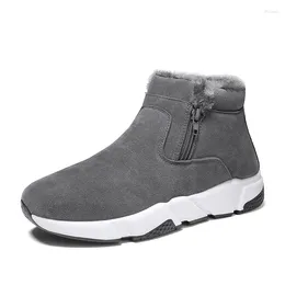 Boots Men High Top 2024 Winter Platform Shoes For Male Ankle Keep Warm Snow Botas Hombre Thermal Plush