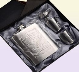 Hip Flasks Metal Portable Flagon Stainless Steel Gifts Travel Silver Whiskey Alcohol Liquor Bottle Male Mini Bottles6489212