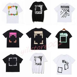 Off Men's T-shirts Offs White shirts tees Irregular Arrow Summer Finger Loose Casual Short Sleeve T-shirt for Men and Women Printed Letter xw on the Back Print Oversize te