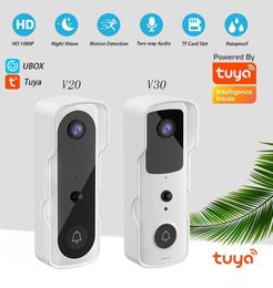 1080P WIFI Video Doorbell Tuya Smart Home DoorBell Wireless Security Camera Doorbells SmartLife APP PIR Motion Detection Intercom