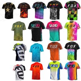 2024 Fashion T-shirt Mountain Bike Suit Foxx Men's T-shirts Motocross Mountain Enduro Bicycle Moto Downhill Women Men Cycling Mtb Shirts Bmx 23ie