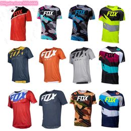 30as 2024 Fashion T-shirt Mountain Bike Suit Foxx Men's T-shirts Men's Enduro Short Camiseta Mtb Shirt Cycling Team Downhill Dh Off-road Bicycle Motocross Maillot