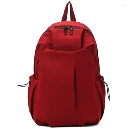 School Bags 2024 Women's Fashion Bag Backpack Youth Girls' Cotton Schoolbag Shoulder Carrying Canvas Travel
