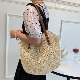 Waist Bags Hollow Weaving Hand Bag Paper Rope Commute Summer Handmade Fashion Casual Simple Elegant Portable For Travel Vacation