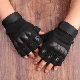 Cycling Gloves Outdoor Tactical Military Enthusiastsfield Combat Anti Cutting Scratch Sports Fitness Hard Shell Half Finger