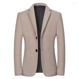 Men's Suits 2024 High-quality Fashion Suit Wool Handsome Single West Coat Trend Business Gentleman Casual Men Blazers