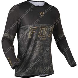 2024 Fashion T-shirt Mountain Bike Suit Foxx Men's T-shirts Men's Downhill Cup Mountain Mtb Shirts Offroad Dh Motorcycle Motocross Sportwear V9q3