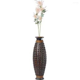 Vases Large Tall Bamboo Floor Standing Vase With Wicker Woven Design 39-Inch-High Decoration Home Decorations Freight Free
