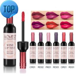 Custom Private Label Hot Sale 6 Colours Wine Bottle Liquid Lipstick Matte Long Lasting Waterproof Lip Tint Lip Gloss Lip Stain