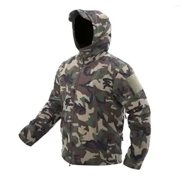 Men's Jackets Tactical Hooded Jacket Military Inspired Made With Fibre Mens