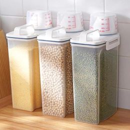 Storage Bottles Home Food Rice Bucket Kitchen Plastic Grains Insect-Proof Box Sealed Moisture-Proof Tank Organizer