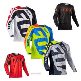 2024 Fashion T-shirt Mountain Bike Suit Foxx Men's T-shirts Nwe Motocross Mtb Downhill Jeresy Cycling Mountain Dh Maillot Ciclismo Hombre Quick Dry Plast 1o2a