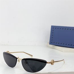 New fashion design metal sunglasses 1701S small cat eye frame rimless lenses simple and popular style outdoor UV400 protective glasses