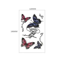 Makeup sticker Waterproof tattoo for girls, colorful rose lotus, Bohemian Brahmin flower totem, chest and back cover, tatToo