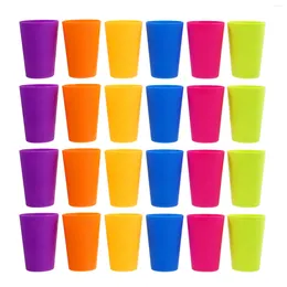 Wine Glasses 24 Pcs Plastic Colourful Cups Cold Water Drinking Bear Household Toddler Coloured