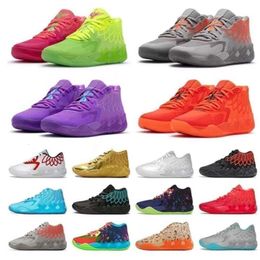 with Shoe Box Lamelo 2023 Ball Mb 01 Basketball Shoes Rick Red Green and Morty Galaxy Purple Blue Grey Black Queen Buzz City Melo Sports Trainner Sneakers