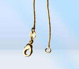 Chains Necklaces Smooth Designs 1mm 18K Gold Plated Mens Women Fashion DIY Jewellery Accessories Gift with Lobster Clasp 16 18-30 Inches4248358