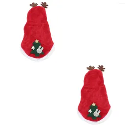 Dog Apparel 2pcs Reindeer Hoodie Christmas Costume With Scarf Clothes Winter Warm Puppy Coats Outfit Dresses Year