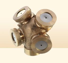 Hole Adjustable Brass Spray Misting Nozzle Garden Sprinkler Irrigation Fitting Watering Equipments9224481