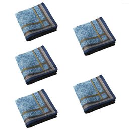 Bow Ties 5 Pieces Men's Handkerchief Mens Bandana Handkerchiefs For Soft Cotton Embroidery Women Vintage Japanese Ladies