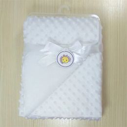 Swaddling born Thermal Soft Fleece Blanket Solid Bedding Set Kids Cotton Quilt Infant Swaddle Wrap 240106