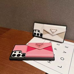 Beautiful Phone Cases for Samsung Galaxy S22 S23 S24 S25 S26 Plus Ultra S 22 23 24 25 26 Designer Card Slot Purse with Logo Box Mix Order Support Man Woman LC