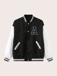 Men Women Bomber Jackets Autumn Winter Fashion Baseball Uniform Oversize Coats Student Couple Harajuku Loose Jacket 240106