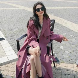 Women's Trench Coats Coat Long Female Spring And Autumn Fashion Temperament High-grade Light Cooked Wind Fried Street