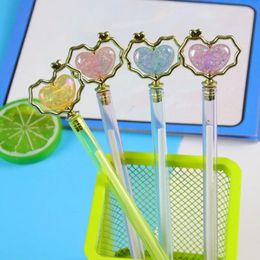 Creative Love Neutral Pen Kawaii Heart Shape Gel Signature Shaped Pens Student Stationery Kids School Office Supplies