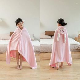 Towel Quick Dry Hooded For Kids Cartoon Cape Bathrobe With Coral Fleece Babies Bath Playa Sauna Beach Shower Robe