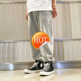 360g Count Combed Xinjiang Cotton Sports Drawstring Tie Feet Wide Leg Guard Pants for Men