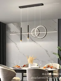 Pendant Lamps Nordic Restaurant Chandelier Light Luxury Modern Simple Design Sense Bar Table Led Long
