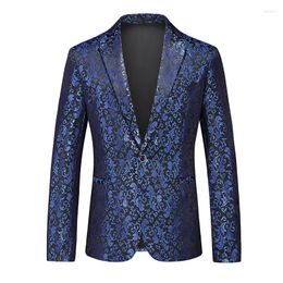 Men's Suits 2024 Spring And Autumn Personalized Evening Dress Small Suit Trend Casual Pattern Coat