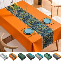 Table Cloth Modern Dining Wrinkle-free Dinner Tablecloth Rectangle Water Resistant Luxury Ethnic Theme
