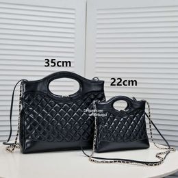 7A real leather tote bag womens handbag designer bag diamond grid chain shoulder crossbody bags 35cm 31bag women fashion tote bags with box