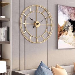 Wall Clocks 50 Large Round Metal Clock Silent Watch Modern Design For Home Decor Office European Style